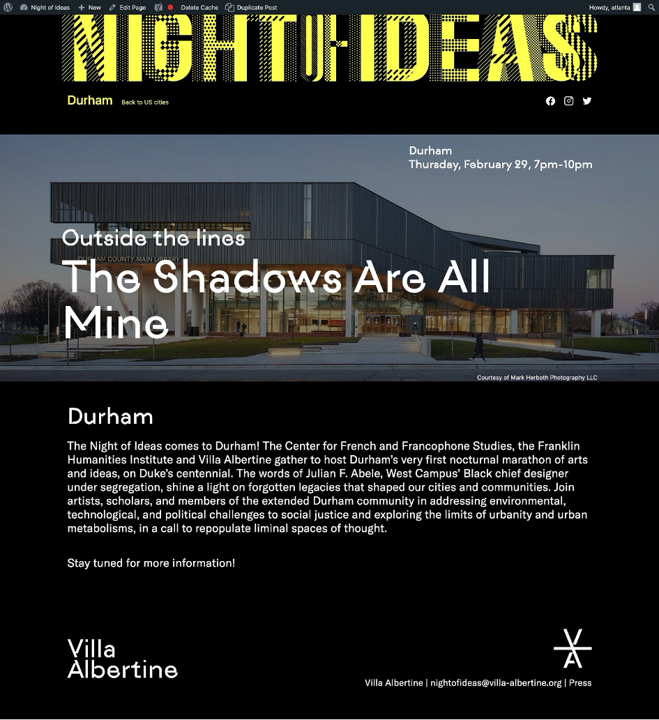 Affiche "Nuit des Idées" - événement février 2024